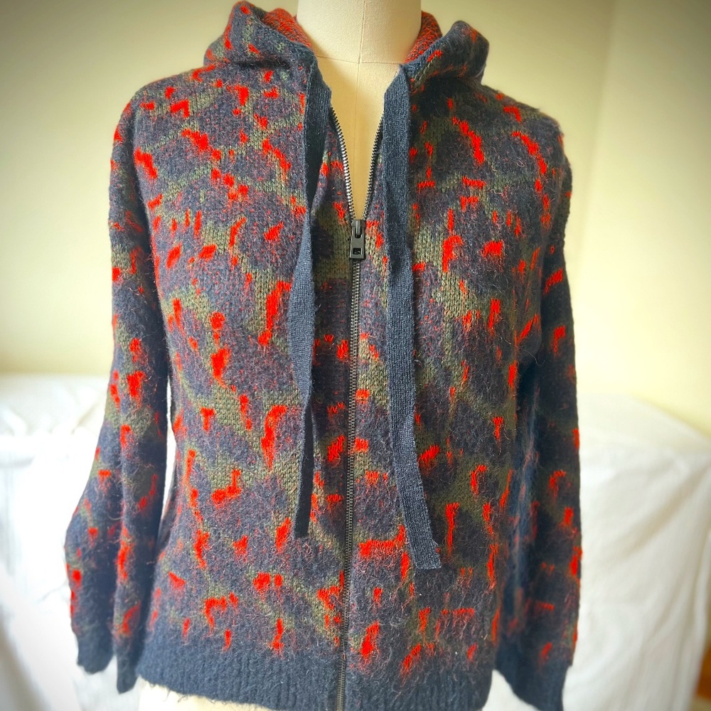 Zip Front Hooded Sweater Cardigan